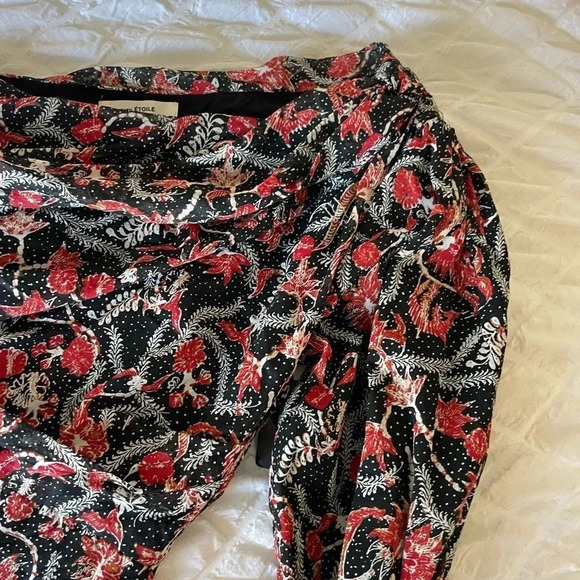 Isabel Marant floral one shoulder Esther mini dress - Picture 6 of 14